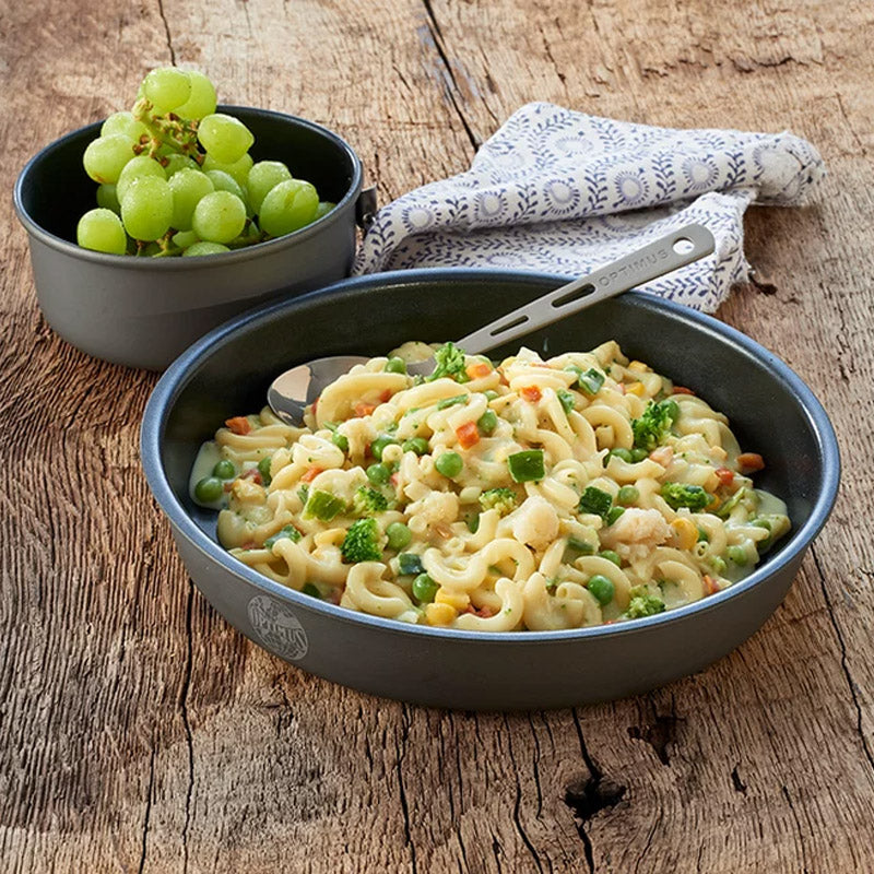 Pasta Primavera. Comida deshidratada.