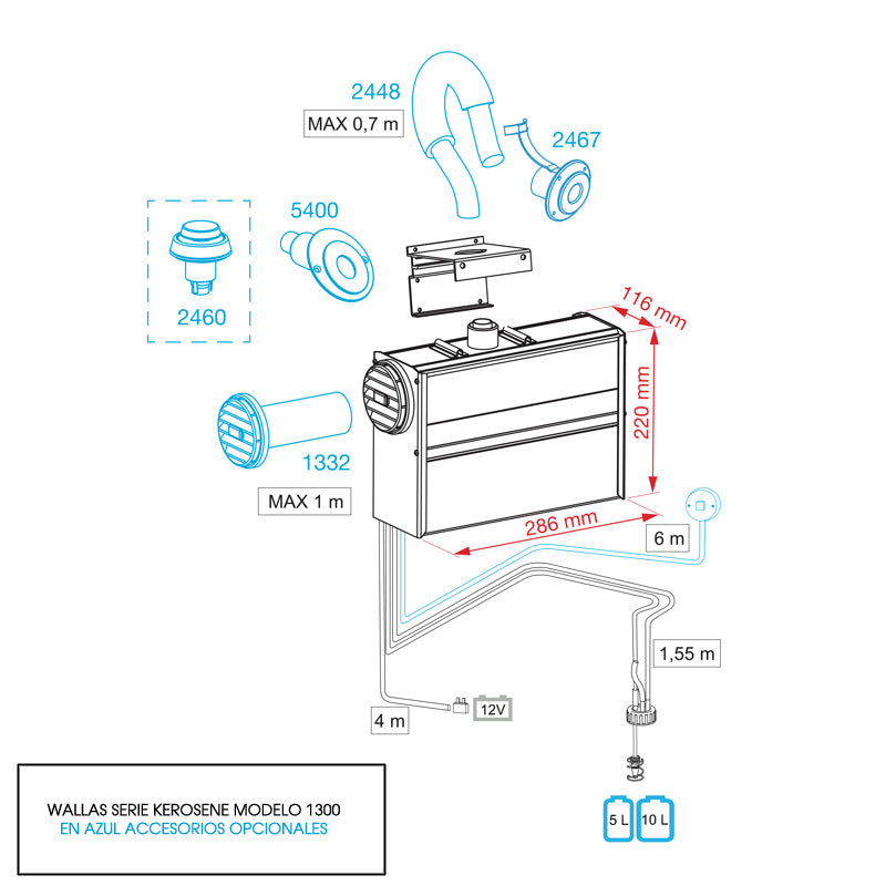 Réchauffeur de paraffine pour bateau Wallas Kerosene Series