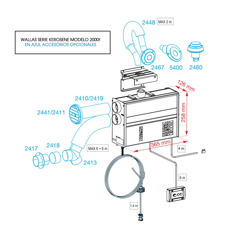 Réchauffeur de paraffine pour bateau Wallas Kerosene Series