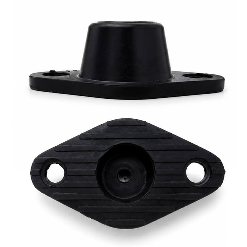 Rubber support for machinery