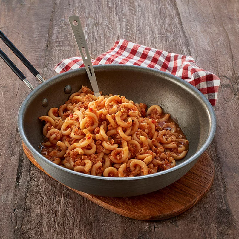 Pasta Boloñesa vegetal. Comida deshidratada.