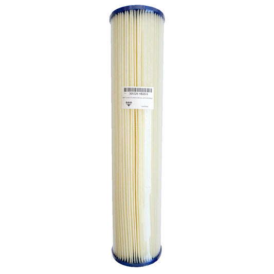 Filtre polyester plissé Big Blue 4 1/2 x 20". 5 microns. Réf. 305026HB20-5